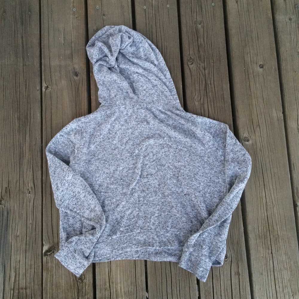 LONG SLEEVE CROP TOP HOODIE - Picture 2 of 2